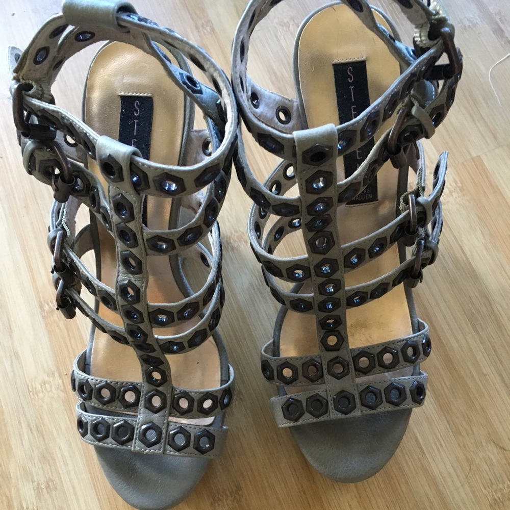 Steven by Steve Madden Grommet Stud Wedges